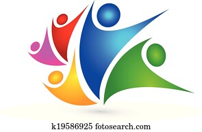 geschaefts, gemeinschaftsarbeit, logo, begriff