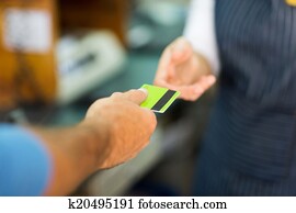 kunde, lohnend, mit, kreditkarte