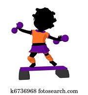 Stock Illustration of African-American, Exercise, Concept, Blur ...