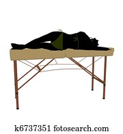 Massage Table Illustration Silhouette Massage Table Illustration Silhouette