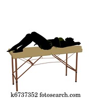 Massage Table Illustration Silhouette Massage Table Illustration Silhouette