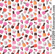 Nail polish vector seamless pattern Nail polish vector seamless pattern