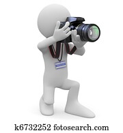 Photographer with his SLR camera Photographer with his SLR camera