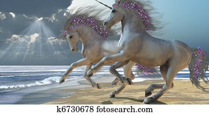 playing, unicorns, apvidus, 2