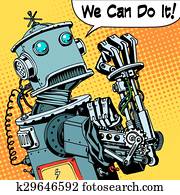 robot we can do it protest future power machine robot we can do it protest future power machine