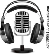 מציאותי, ראטרו, מיקרופון, ו, אזניות