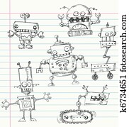 רובוט, doodles