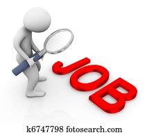 3d man searching job