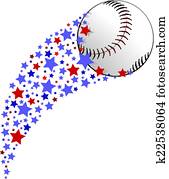 Baseball or Softball Star Field Swoosh Baseball or Softball Star Field Swoosh