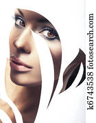 Beauty style portrait of a young lady