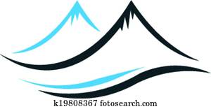 Mountains with steep peaks logo Mountains with steep peaks logo