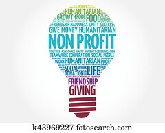 Non Profit bulb word cloud Non Profit bulb word cloud