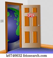Open door to the World Open door to the World