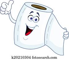 papel higiénico, caricatura