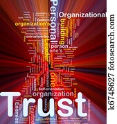 Personal trust background concept glowing Personal trust background concept glowing