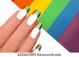 Rainbow manicure. Rainbow manicure.