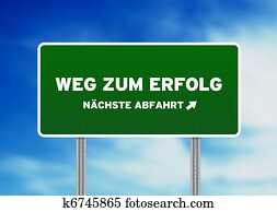 Road to Success Highway Sign