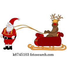 Santa Claus with sleigh Santa Claus with sleigh