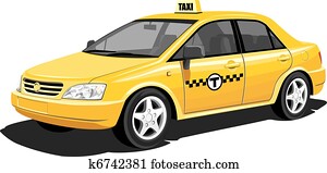 Clipart of Girl In Taxi Clip Art k4712593 - Search Clip Art