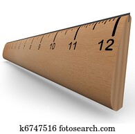 Wooden Ruler to Measure an Object in Experiment or Research Wooden Ruler to Measure an Object in Experiment or Research