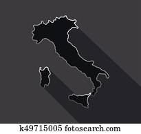 איטליה, מפה