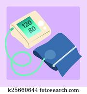 ספיגמומאנומאטאר, מודד לחץ דם, קריאות, של, 120/80