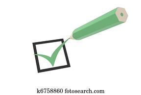 Checkmark and a Pencil Checkmark and a Pencil