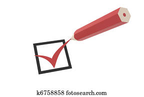 Checkmark and a Pencil Checkmark and a Pencil