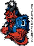 devil football player devil football player