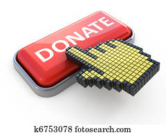 Donate web button. Computer icon isolated on white Donate web button. Computer icon isolated on white