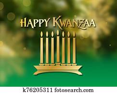 Kwanzaa holiday celebration graphic background in greens and golds Kwanzaa holiday celebration graphic background in greens and golds