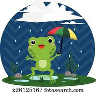 Rain and Frog Rain and Frog