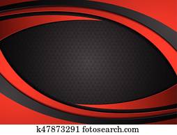 rot, und, schwarz, abstrakt, wellig, hintergrund rot, und, schwarz, abstrakt, wellig, hintergrund
