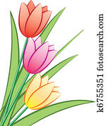 vector bunch of tulips vector bunch of tulips