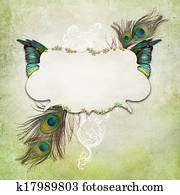 Vintage background with feathers Vintage background with feathers