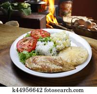 Chicken steak with fries Chicken steak with fries