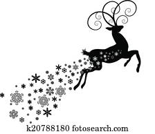 DEER WITH SNOWFLAKE DEER WITH SNOWFLAKE