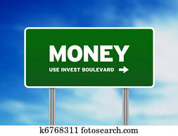Green Money Highway Sign Green Money Highway Sign