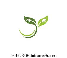Healthy food logo Healthy food logo