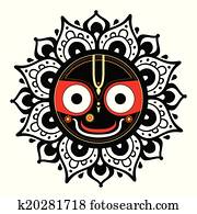 Jagannath. Indian God of the Universe. Jagannath. Indian God of the Universe.
