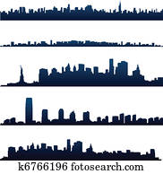 New york city silhouettes New york city silhouettes
