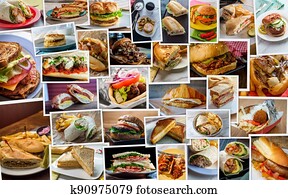 Popular Sandwich Collage
