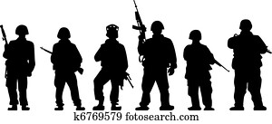 soldado, silueta