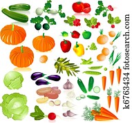 vegetables isolated collection vegetables isolated collection