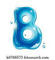 Water Liquid Letter - Capital B Water Liquid Letter - Capital B