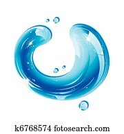 Water Liquid Letter - Capital C Water Liquid Letter - Capital C