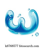 Water Liquid Letter - Capital E Water Liquid Letter - Capital E