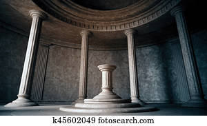 Ancient interior. 3d . 3D rendering. Ancient architecture Ancient interior. 3d . 3D rendering. Ancient architecture