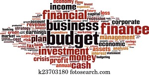 budget, mot, nuage