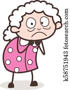 Download Dead - Old Cartoon Granny Vector Illustration Clipart ...